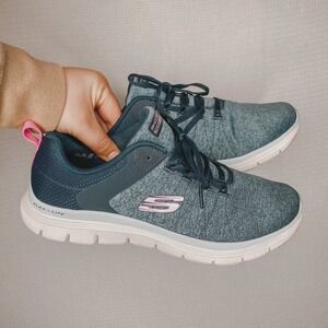 Skechers Blue Athletic Shoes Lightweight Knit Mesh